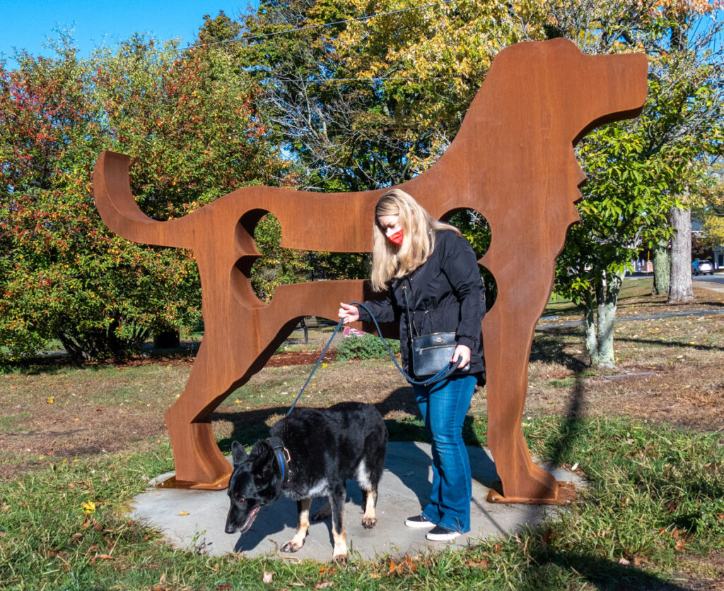 Havoc the Dog and Havoc the Sculpture