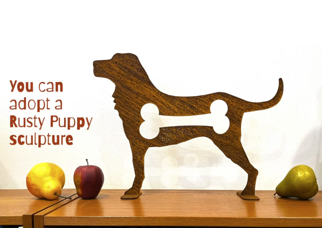 puppy sculpture
